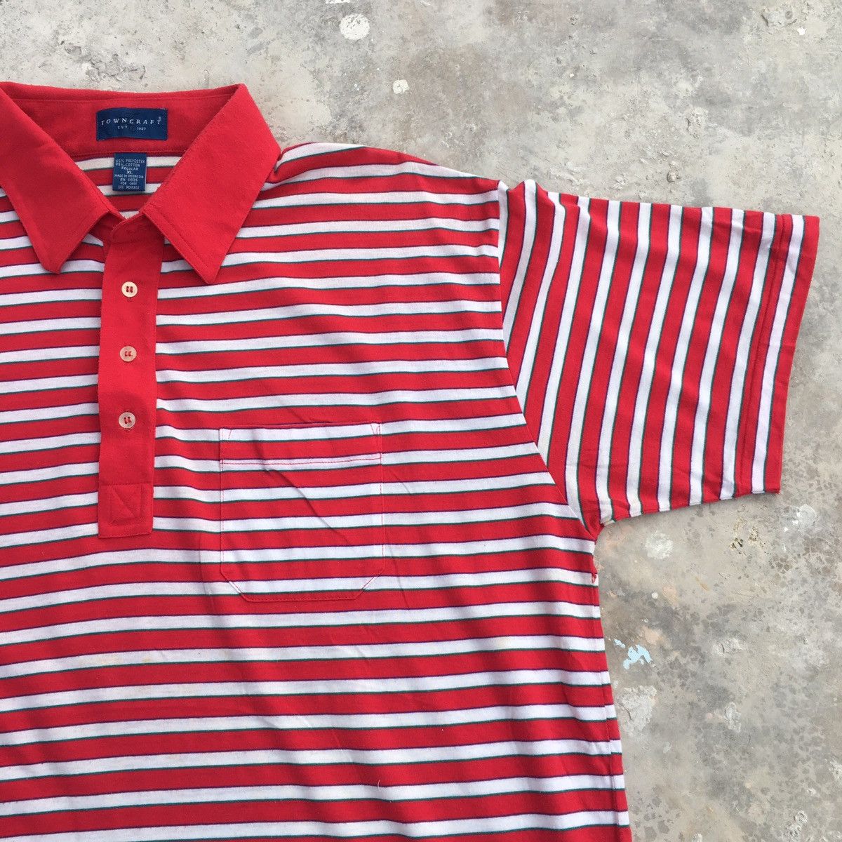 Towncraft × Vintage Vintage Towncraft Stripes Polo Tee Size US XL / EU 56 / 4 - 5 Thumbnail