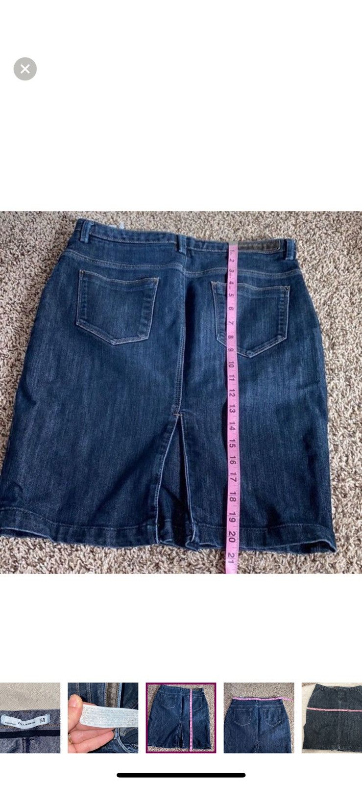 Zara Zara denim pencil skirt size 10 Size 32" / US 10 / IT 46 - 6 Thumbnail