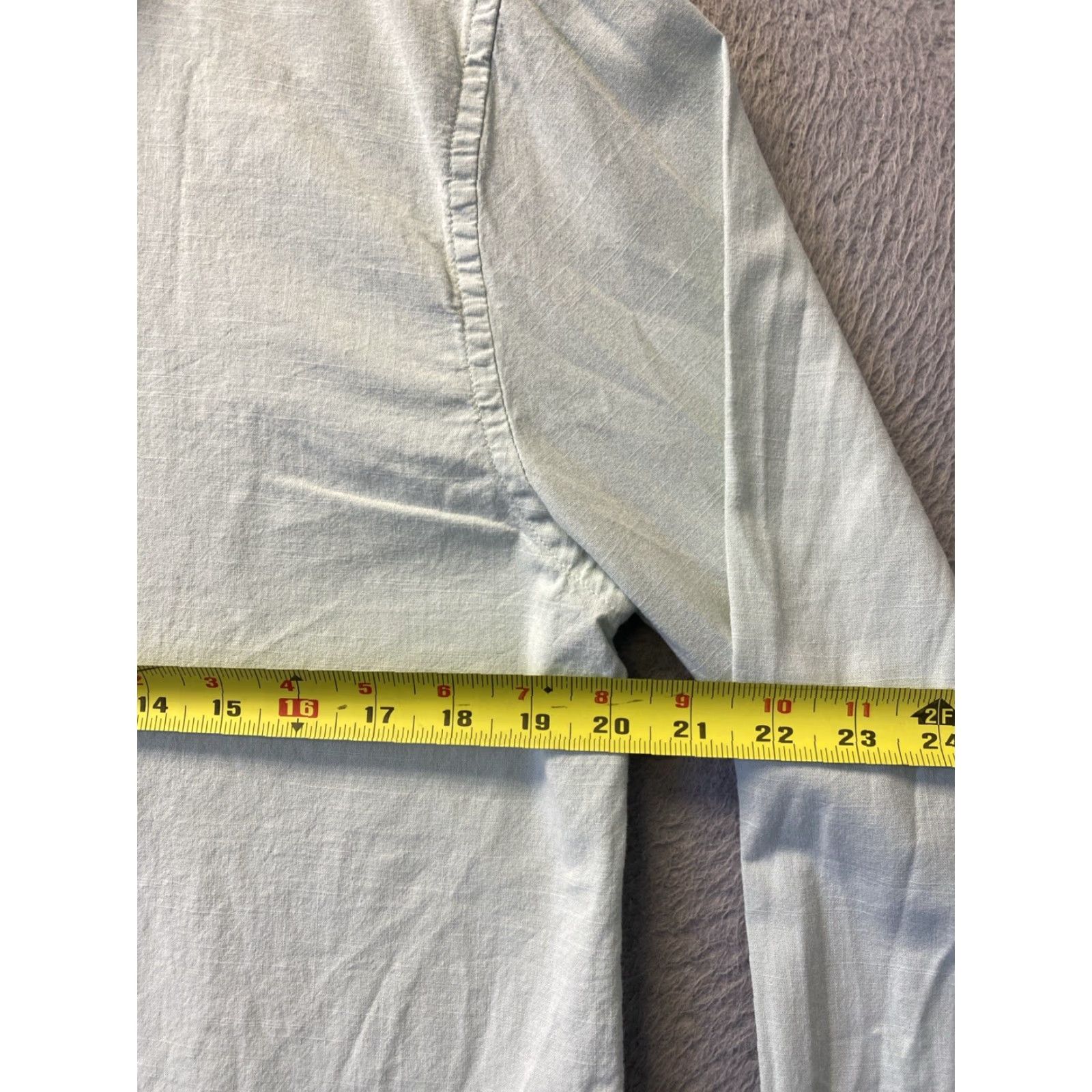 Vintage Jekaoyi Linen Cotton Blend Button-Up Shirt M Light Sage Green Long Sleeve Mens Size US M / EU 48-50 / 2 - 4 Thumbnail