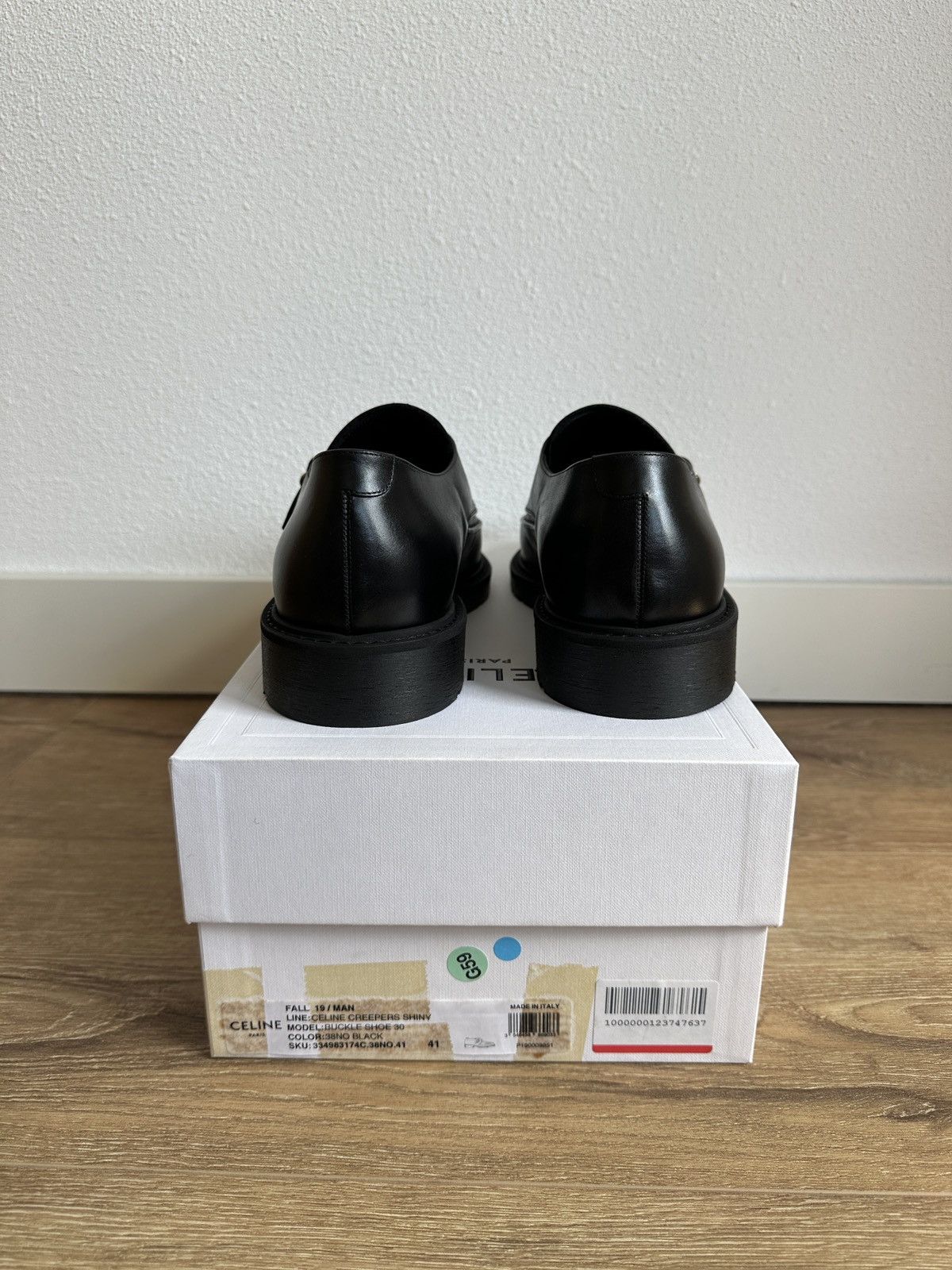 Celine × Hedi Slimane Celine Creepers buckle derby leather black Size US 8 / EU 41 - 6 Thumbnail