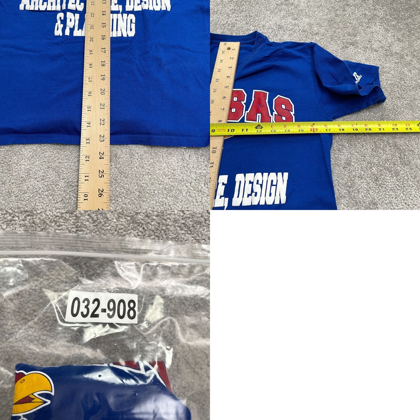 Russell Athletic Russell Athletic Kansas University Graphic T-Shirt Mens Small Blue Crew Neck Tee Size US S / EU 44-46 / 1 - 8 Thumbnail