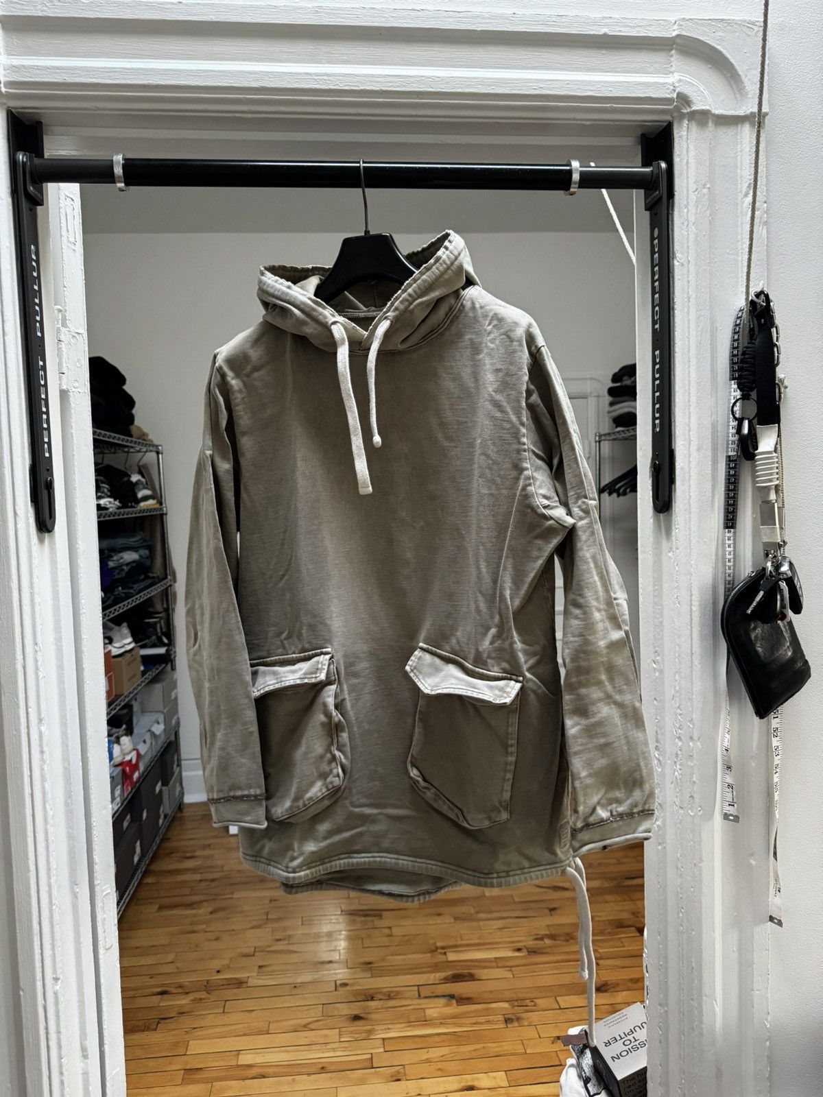 image of Kith Cargo Hoodie in Beige, Men's (Size Large)