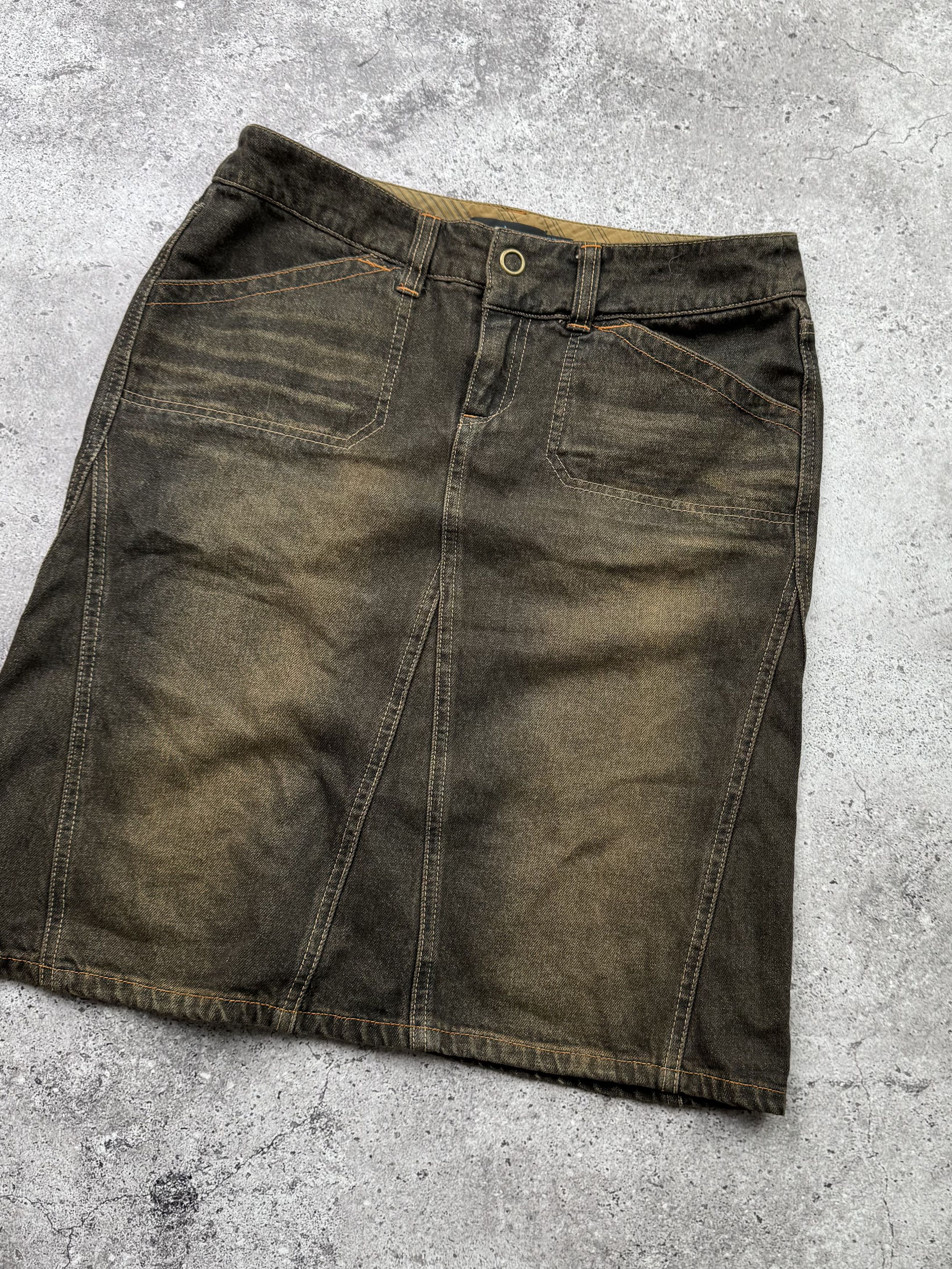 Japanese Brand Vintage Faded Midi Skirt C641(V191) Size 30" / US 8 / IT 44 - 3 Thumbnail