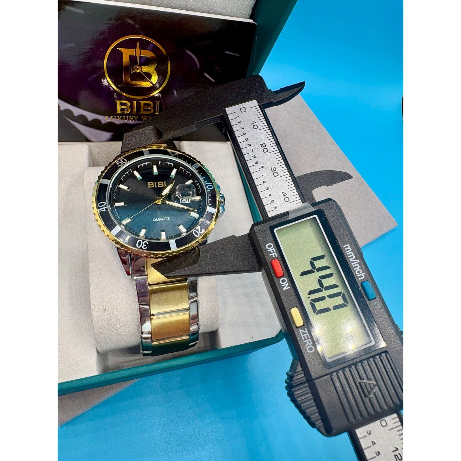 Jewelry NWT Stunning BiBi Luxury Men's 44mm Two-Tone Wristwatch Size ONE SIZE - 3 Thumbnail