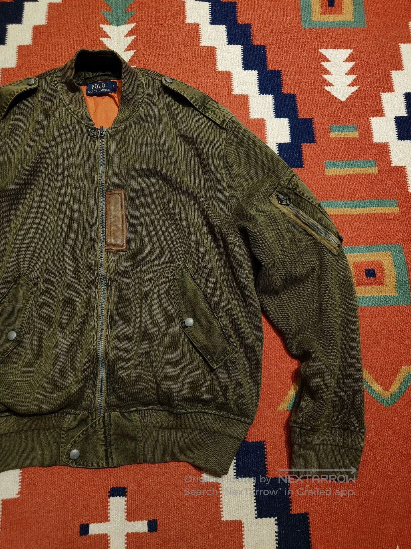 RRL Ralph Lauren Ralph Lauren Knitted Flight Jacket. Size US L / EU 52-54 / 3 - 2 Thumbnail