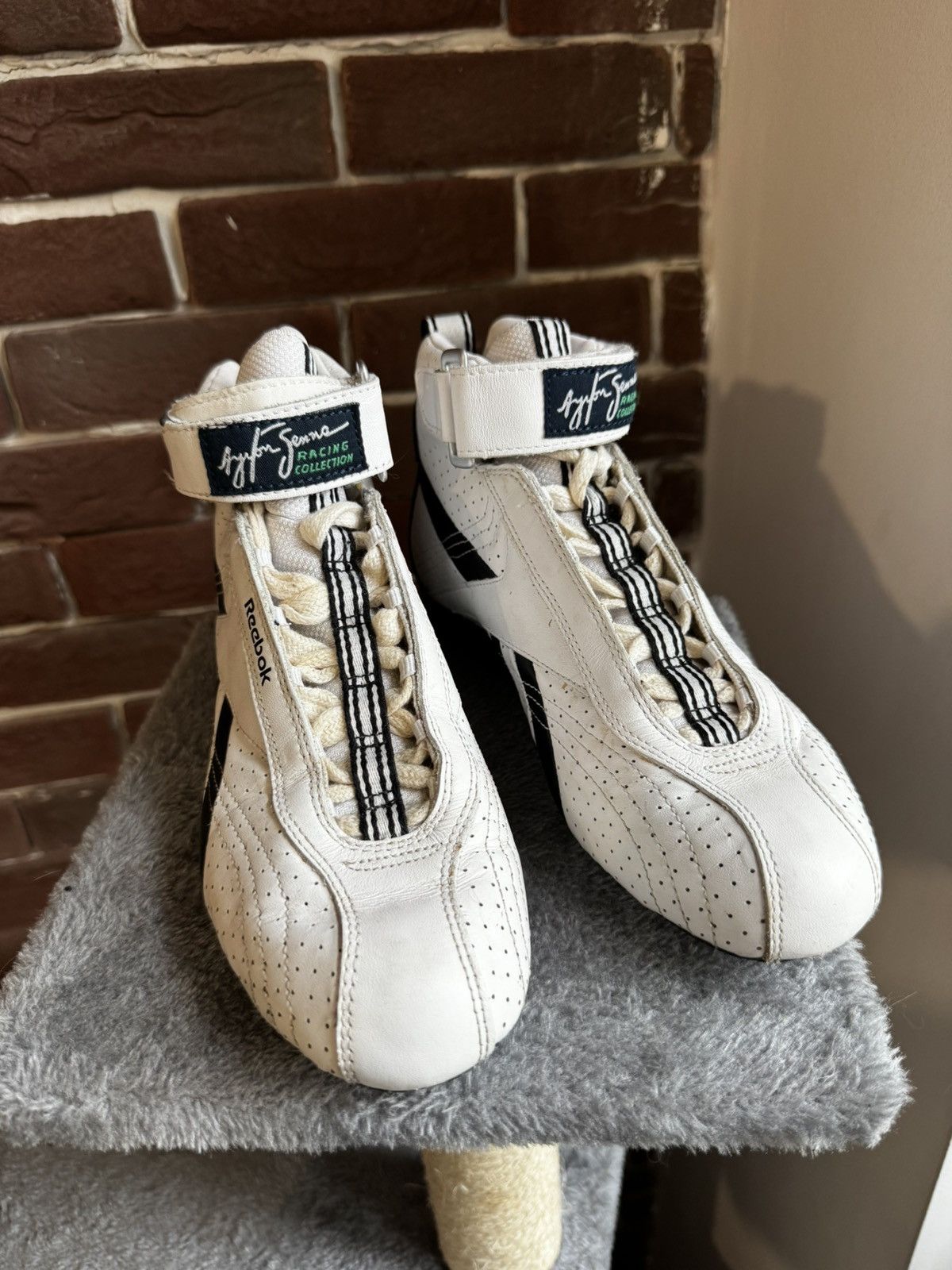 Puma Vintage Puma x Ayrton Senna Racing High Top Sneakers Shoes Size US 6.5 / IT 36.5 - 4 Thumbnail
