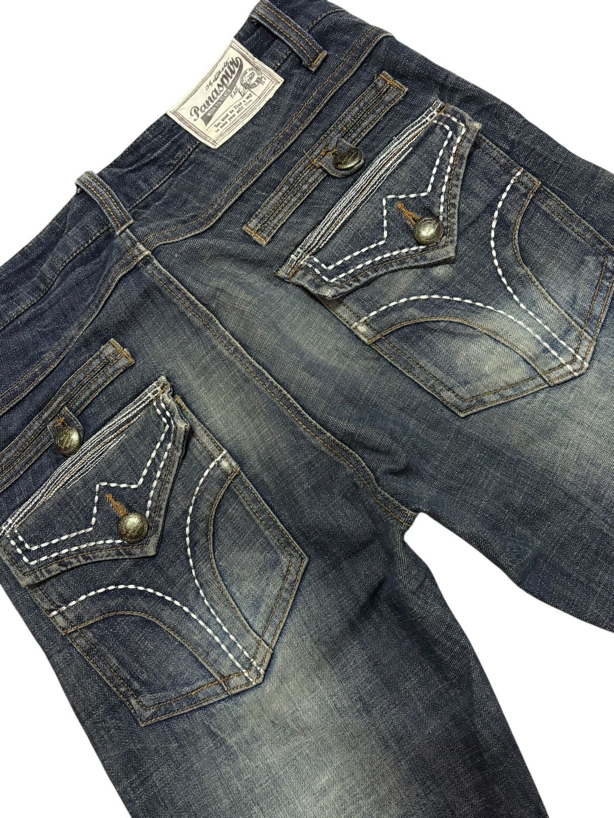 Japanese Brand Vtg Panaspur Japan Faded Distressed Jeans Size US 32 / EU 48 - 5 Thumbnail