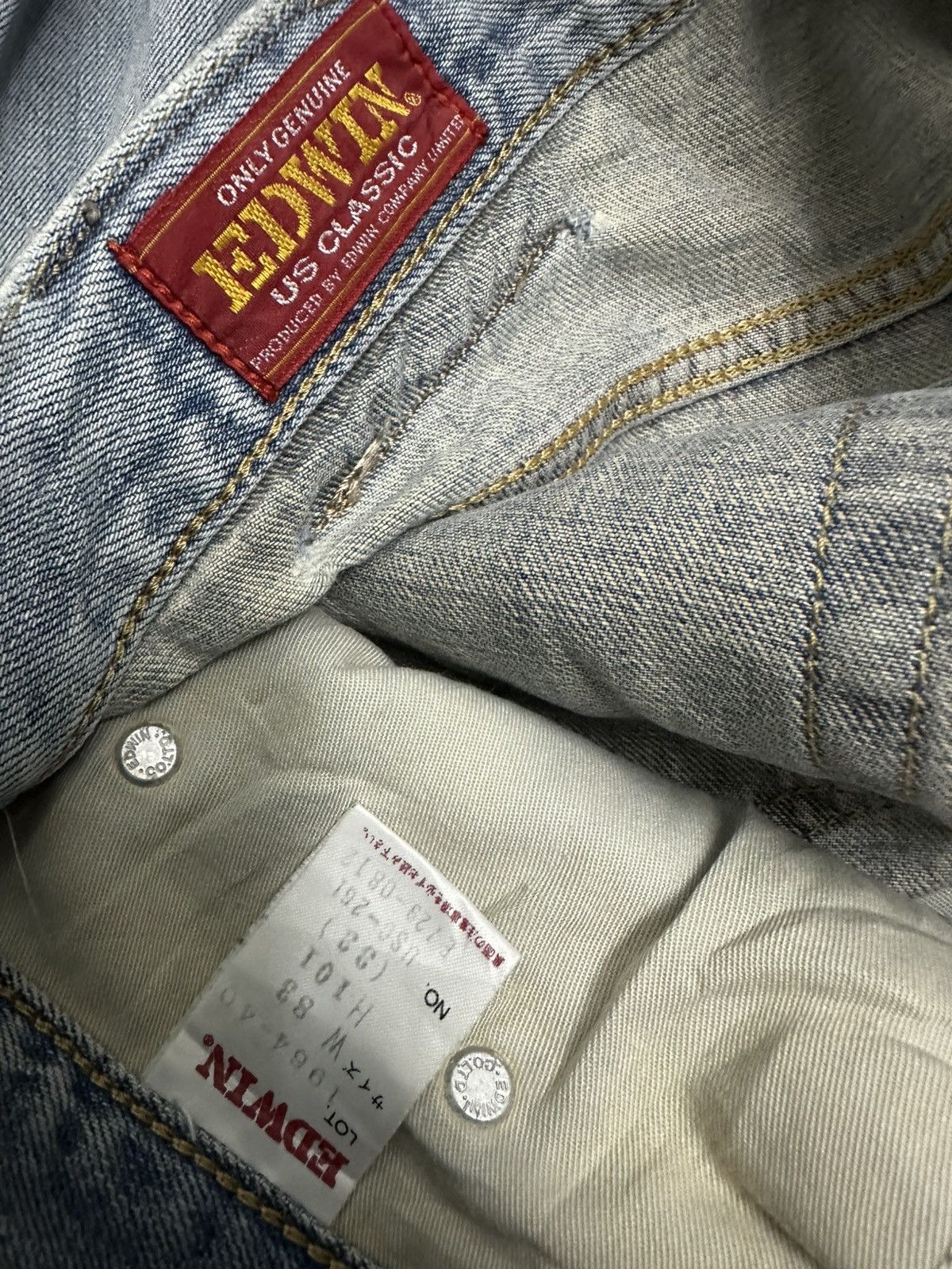 Edwin Vintage Edwin Denim Distressed Faded Jeans Size US 32 / EU 48 - 4 Thumbnail