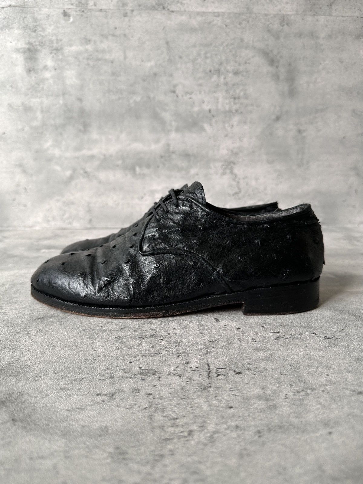 Other 1960-1970s AUSTRIAN HANDMADE OSTRICH LEATHER DERBY Size US 9 / EU 42 - 12 Thumbnail