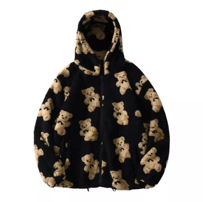 Bears Teddy Black Hoodie Sweatshirt Pullover Jersey Jumper