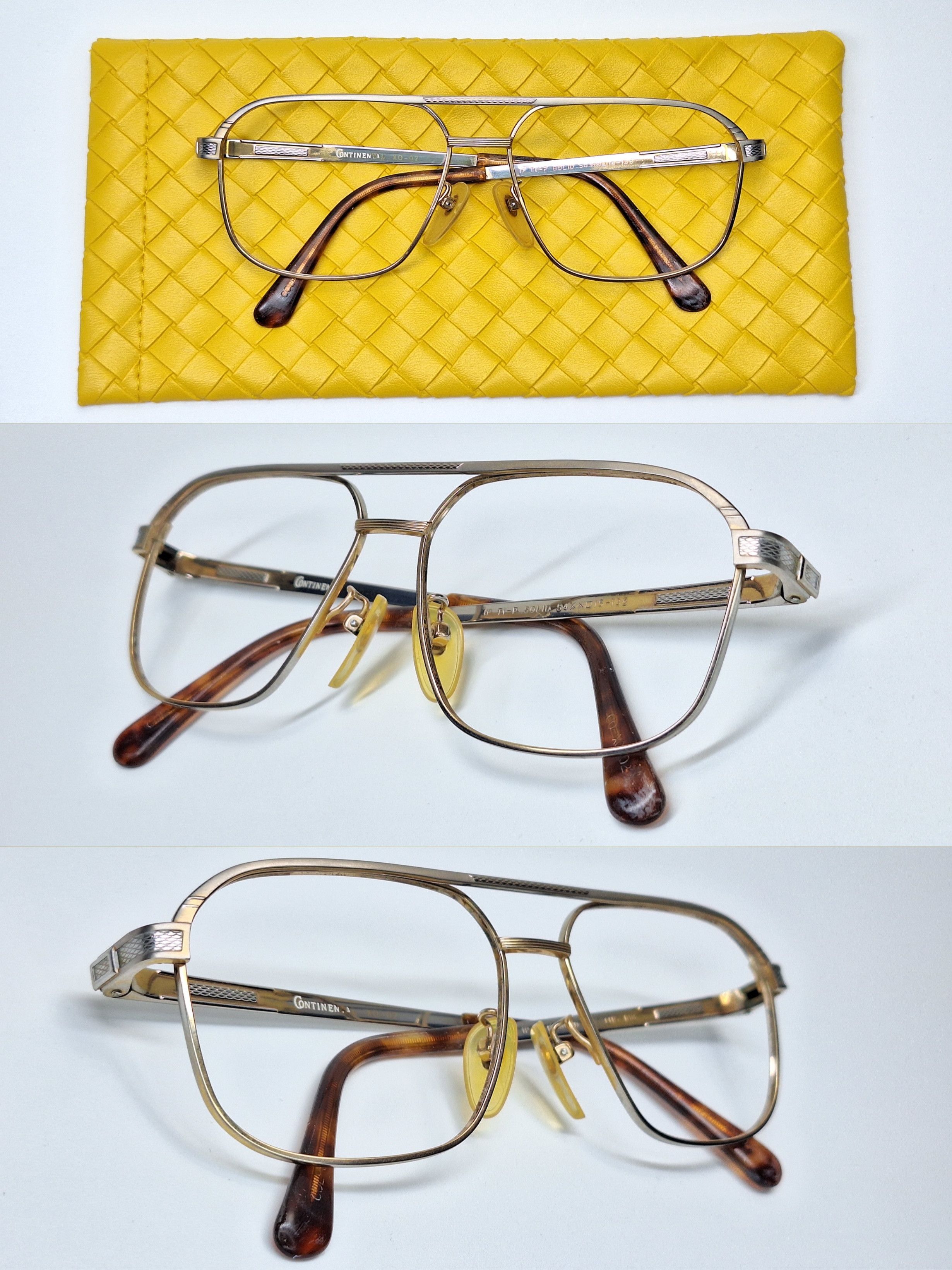 Other CONTINENTAL XO-02 Titanium Double Bridge Eyeglasses frame Size ONE SIZE - 3 Thumbnail