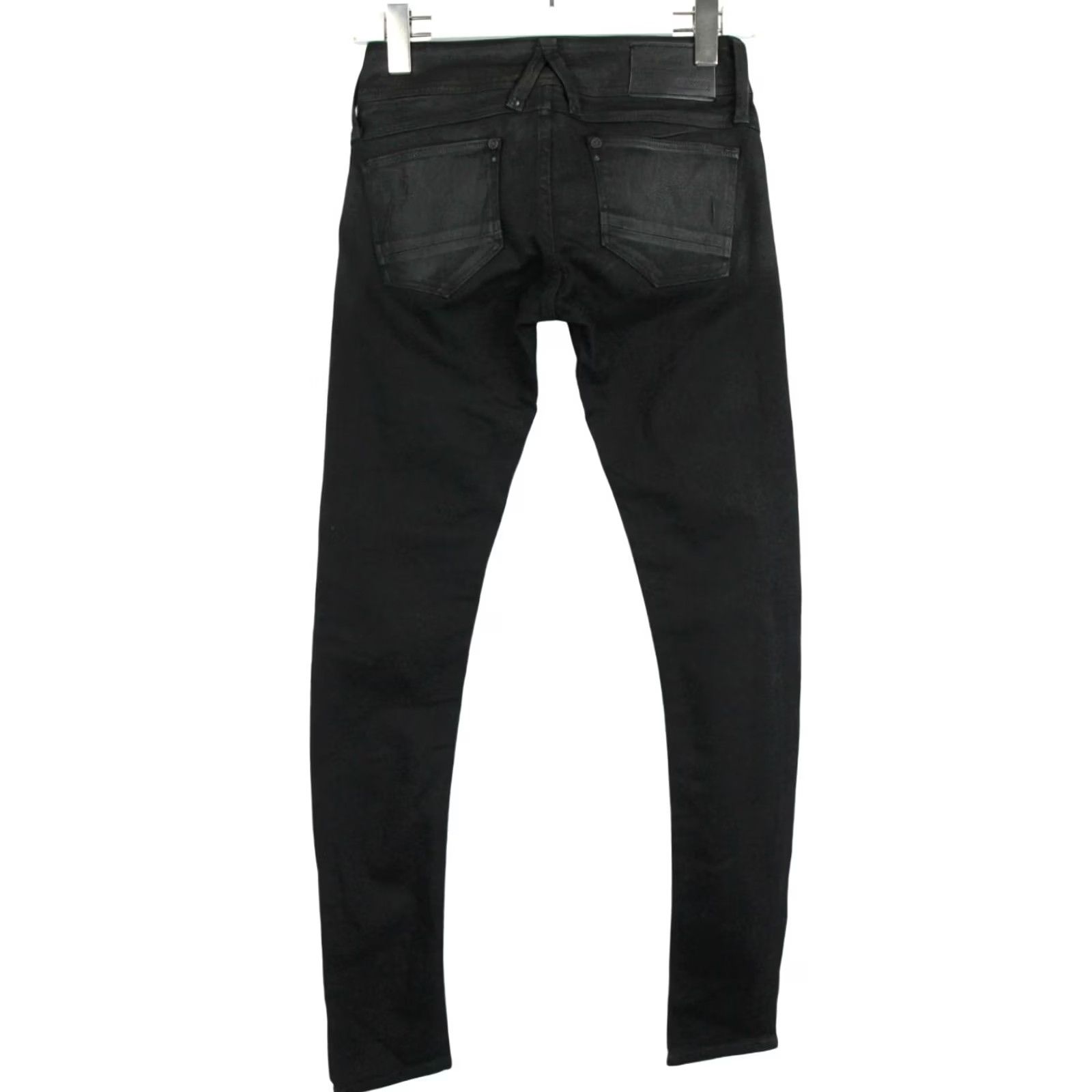 G-Star G-STAR Lynn Skinny Jeans Women's W25/L32 Black Pockets Wax Look Zip Fly Stretch Jeans Size 42" / US 20 - 2 Thumbnail