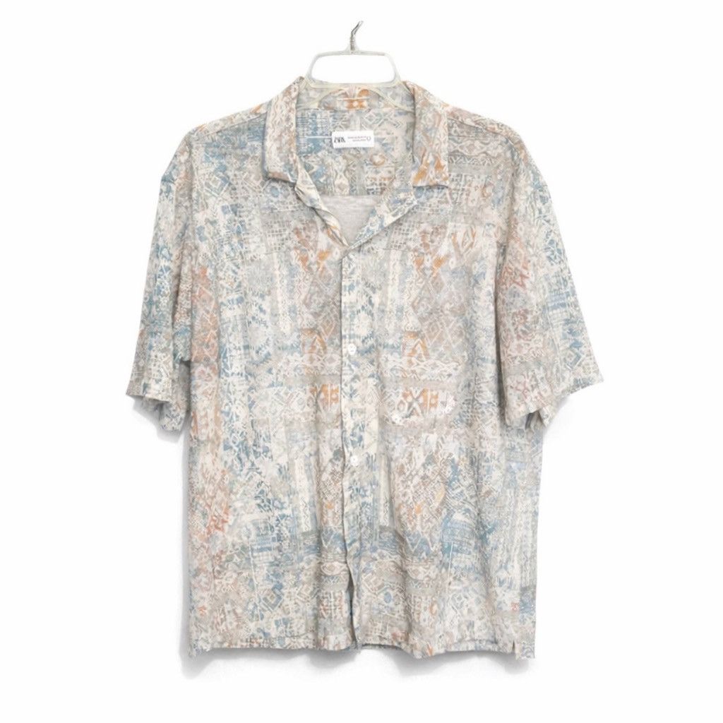 Zara Zara DNWR “Starting Dialogues” Abstract Viscose Shirt XL Size US XL / EU 56 / 4 - 3 Thumbnail