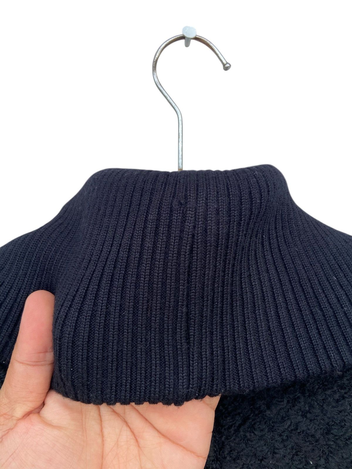 Issey Miyake Mercibeaucoup Black Textured Knit Shawl Collar Jacket Size US M / EU 48-50 / 2 - 4 Thumbnail
