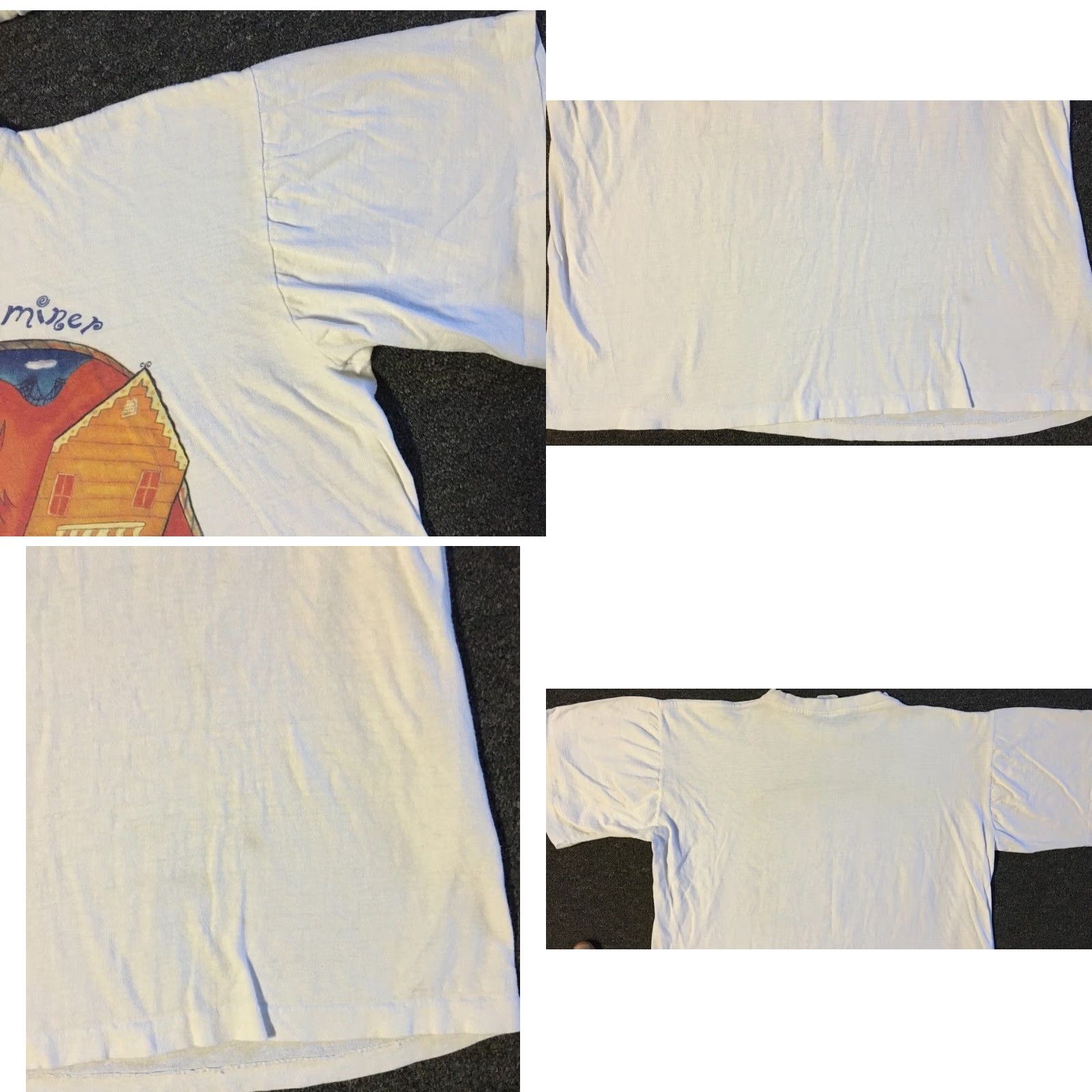 Vintage VINTAGE 90s San Francisco Examiner Faded Distress Abstract Art Shirt S Boxy Grunge - Single Stitch Men's T-Shirt White Size S Size US S / EU 44-46 / 1 - 9 Thumbnail