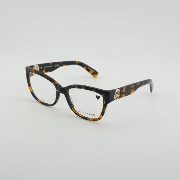 Longchamp Longchamp LO2712 430 Eyeglasses Blue Havana 53mm Square Size ONE SIZE - 7 Thumbnail