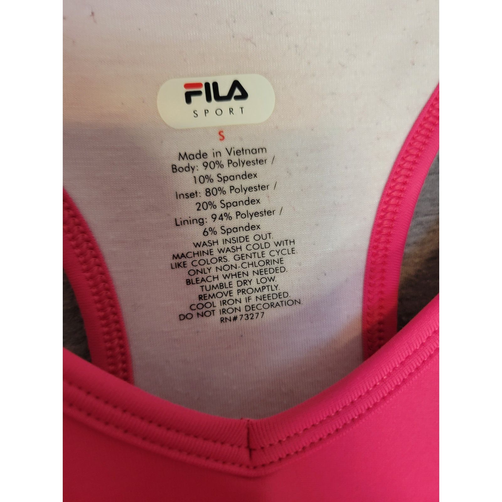 Fila Women's Fila Sport Pink Built In Bra Athletic Tank Top Small Size S / US 4 / IT 40 - 3 Thumbnail