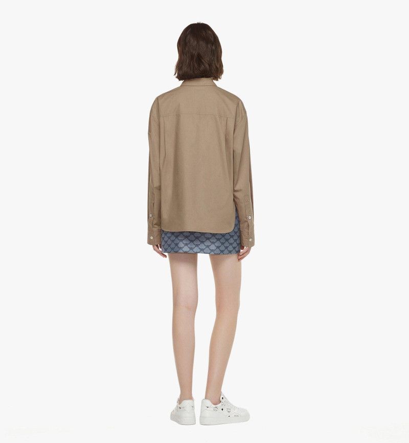 MCM o1mt1gz0126 Dup / Logo Embroidery Long Sleeve Shirt in Beige Size XL / US 12-14 / IT 48-50 - 5 Thumbnail