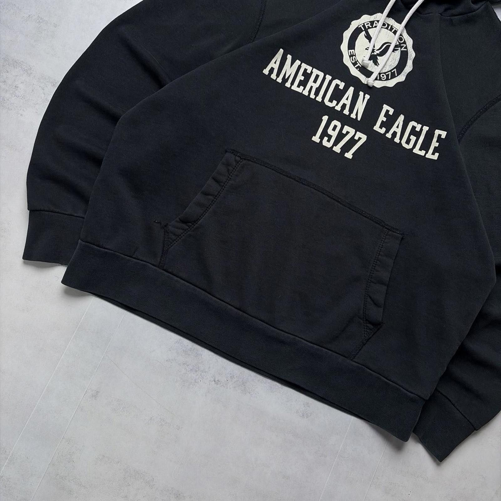 American Eagle Outfitters Y2K Black American Eagle Grunge Baggy Skater Hoodie Size US L / EU 52-54 / 3 - 4 Thumbnail