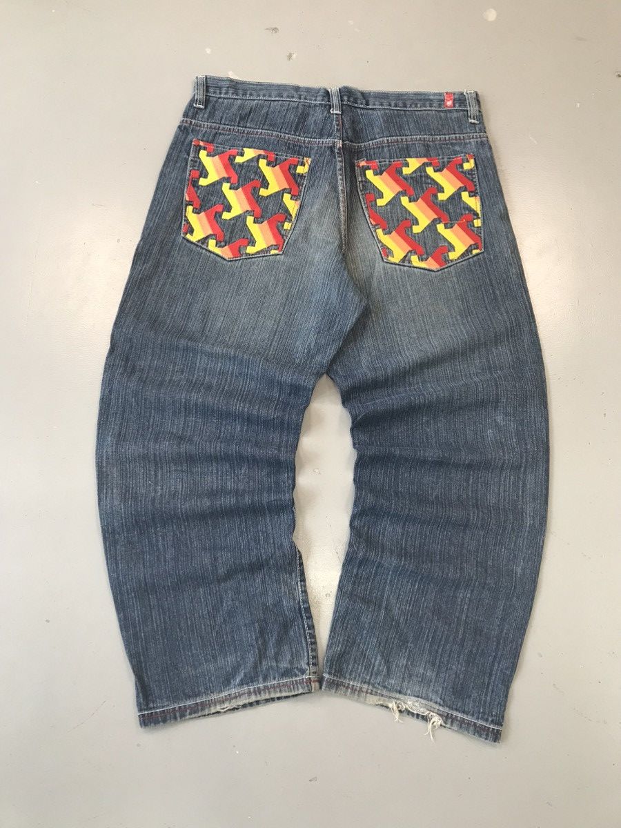 JNCO × Southpole × Vintage Vintage Y2K blue puzzle embroidered baggy fit denim Size US 40 / EU 56 - 1 Thumbnail