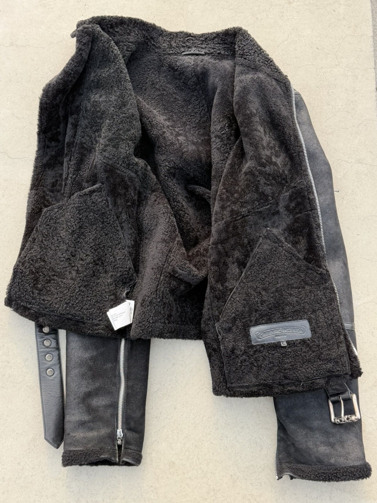Chrome Hearts Chrome Hearts Mouton Fur Suede Shearling Jacket Size US L / EU 52-54 / 3 - 10 Thumbnail