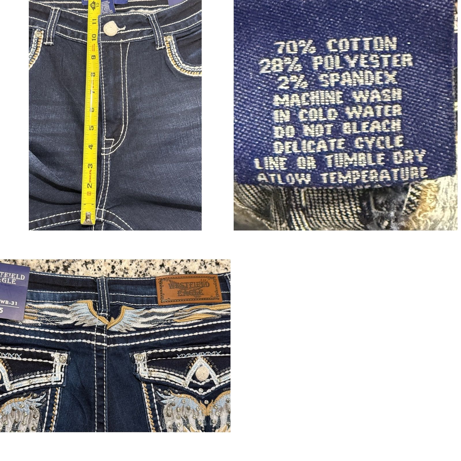 Vintage VINTAGE Westfield Eagle Jeans Shirt? Size 36" / US 14 / IT 50 - 8 Thumbnail