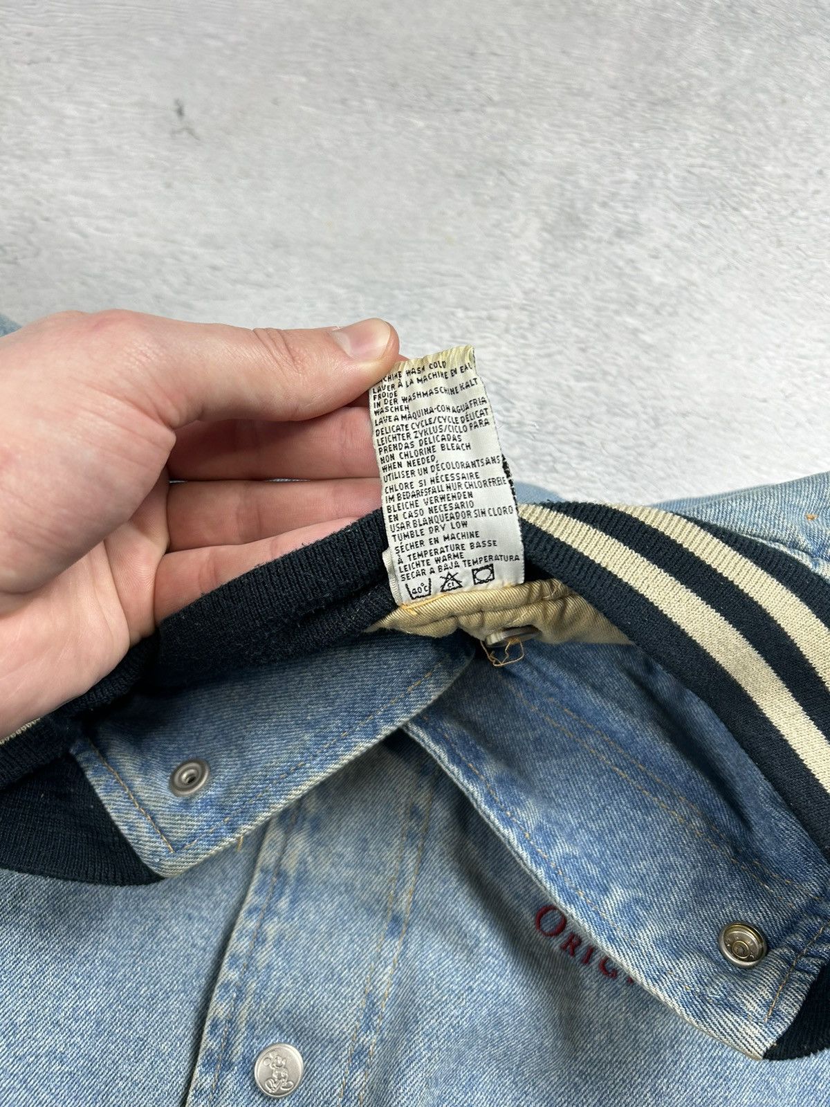 Disney Rare🔥 Mickey Mouse bomber Vintage denim jacket 90s Oversize Size US M / EU 48-50 / 2 - 12 Thumbnail