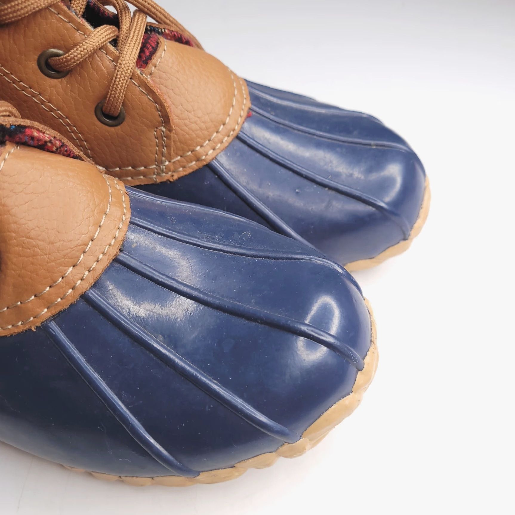 Vintage VINTAGE? Sporto Boots Womens 7 Blue Leather Rubber Duck Rain Boot Flannel Lined Boots Womens 7 Blue Leather Rubber Duck Rain Boot Flannel Lined Size US 7 / IT 37 - 4 Thumbnail