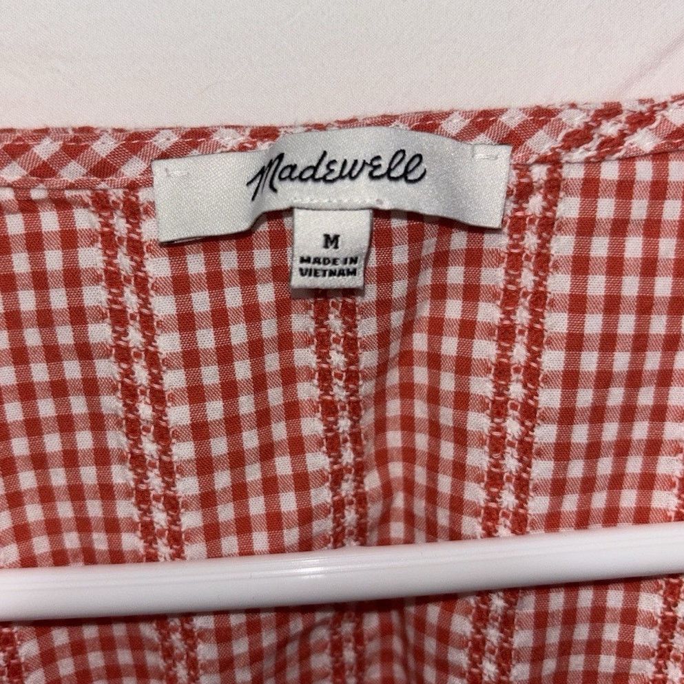 Madewell Madewell Women’s Top Red White Plaid Medium Size M / US 6-8 / IT 42-44 - 3 Thumbnail