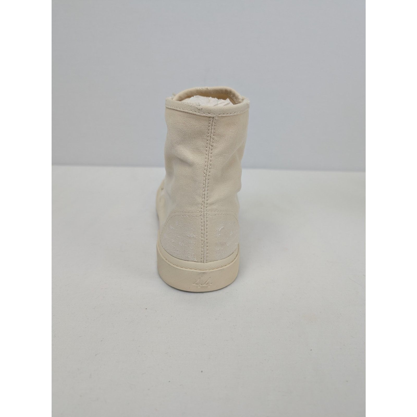 Balenciaga o1rshd1 Q:3 / Paris High Top Destroyed Sneakers Beige/White Size US 12 / EU 45 - 12 Thumbnail