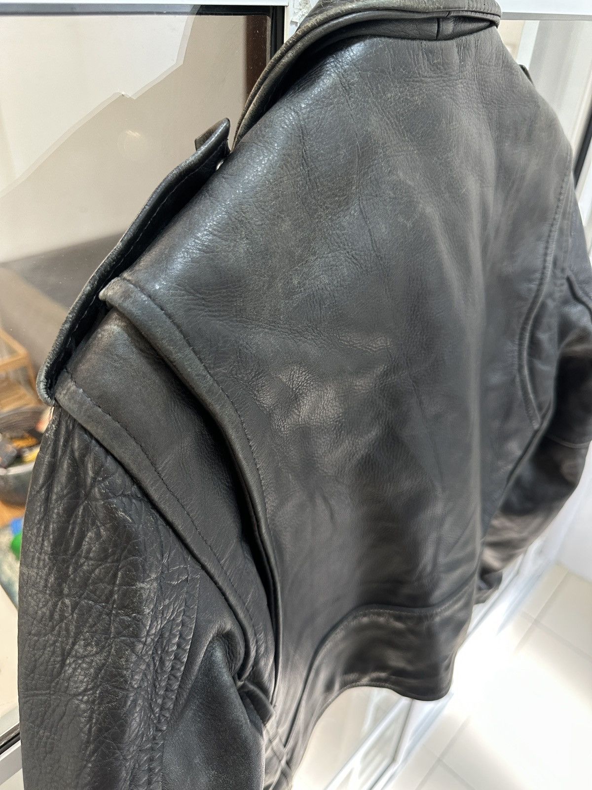 First MFG Co. 1980 First Genuine Leather Double Rider Biker Jacket Size US M / EU 48-50 / 2 - 8 Thumbnail