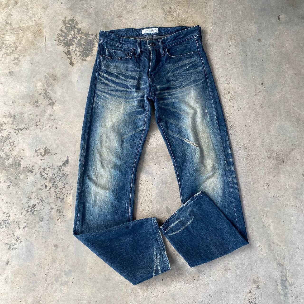 Tornado Mart RYO ISHIKAWA BY VANQUISH TOKYO JAPAN DISTRESSED BLUEWASH Size US 28 / EU 44 - 3 Thumbnail