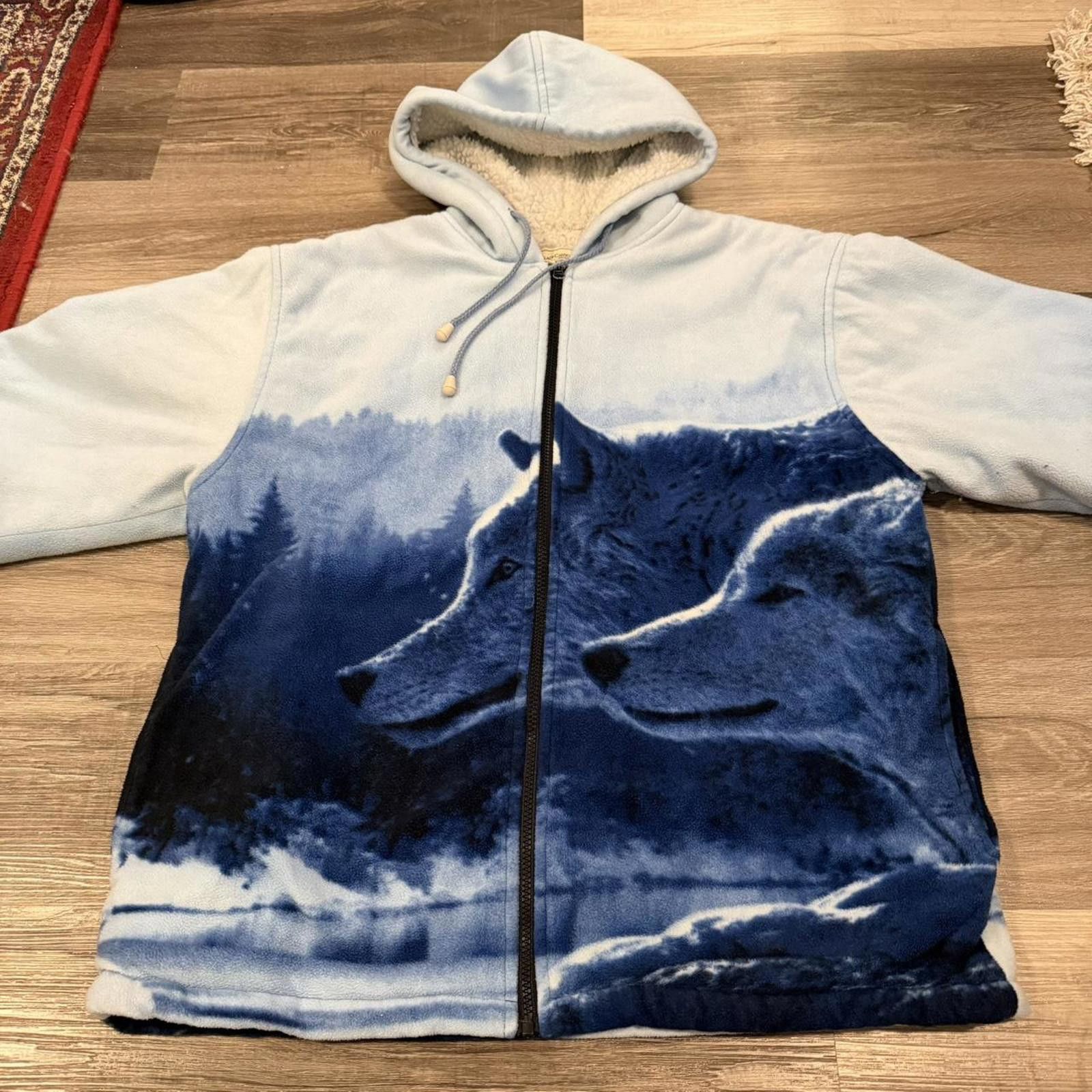 Other black canyon outfitters Sherpa AOP wolf fleece hoodie L 00s Size US L / EU 52-54 / 3 - 3 Thumbnail