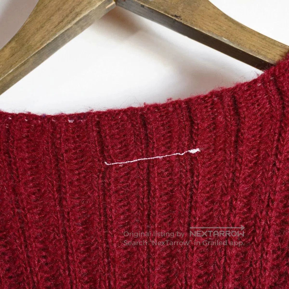 Maison Margiela Martin Margiela 6 Red Knit Cardigan. Size L / US 10 / IT 46 - 4 Thumbnail