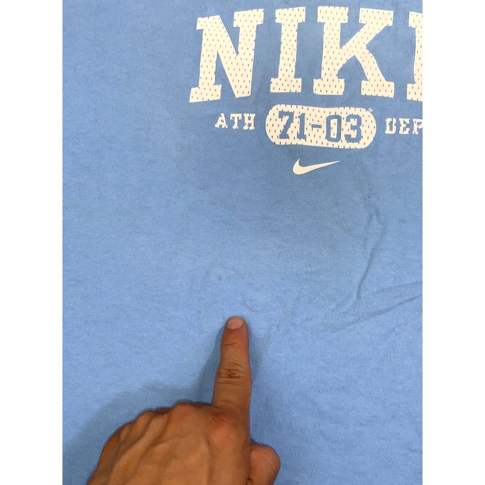 Nike VINTAGE Nike Shirt Mens M Blue Swoosh Y2K Basketball Short Sleeve 11882 Size US M / EU 48-50 / 2 - 6 Thumbnail