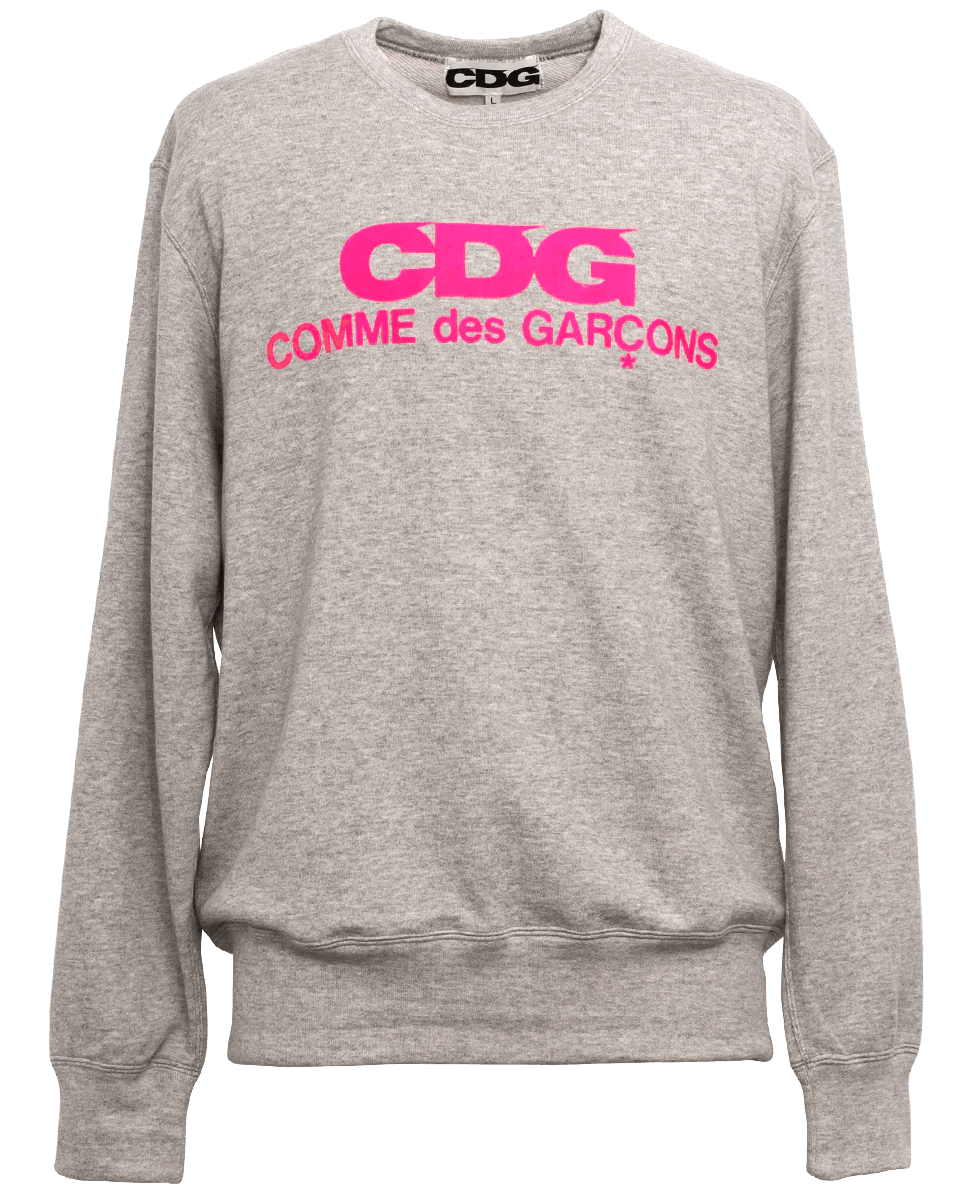 CDG by Comme des Garcons CDG PINK LOGO CREW NECK SWEATSHIRT Size US XL / EU 56 / 4 - 1 Preview