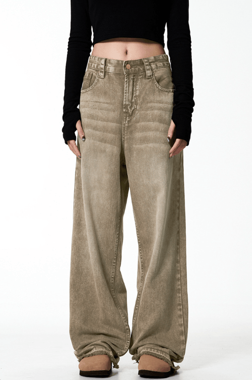 Japanese Brand × Jean Retro trend loose ins straight high street jeans Size US 32 / EU 48 - 1 Thumbnail