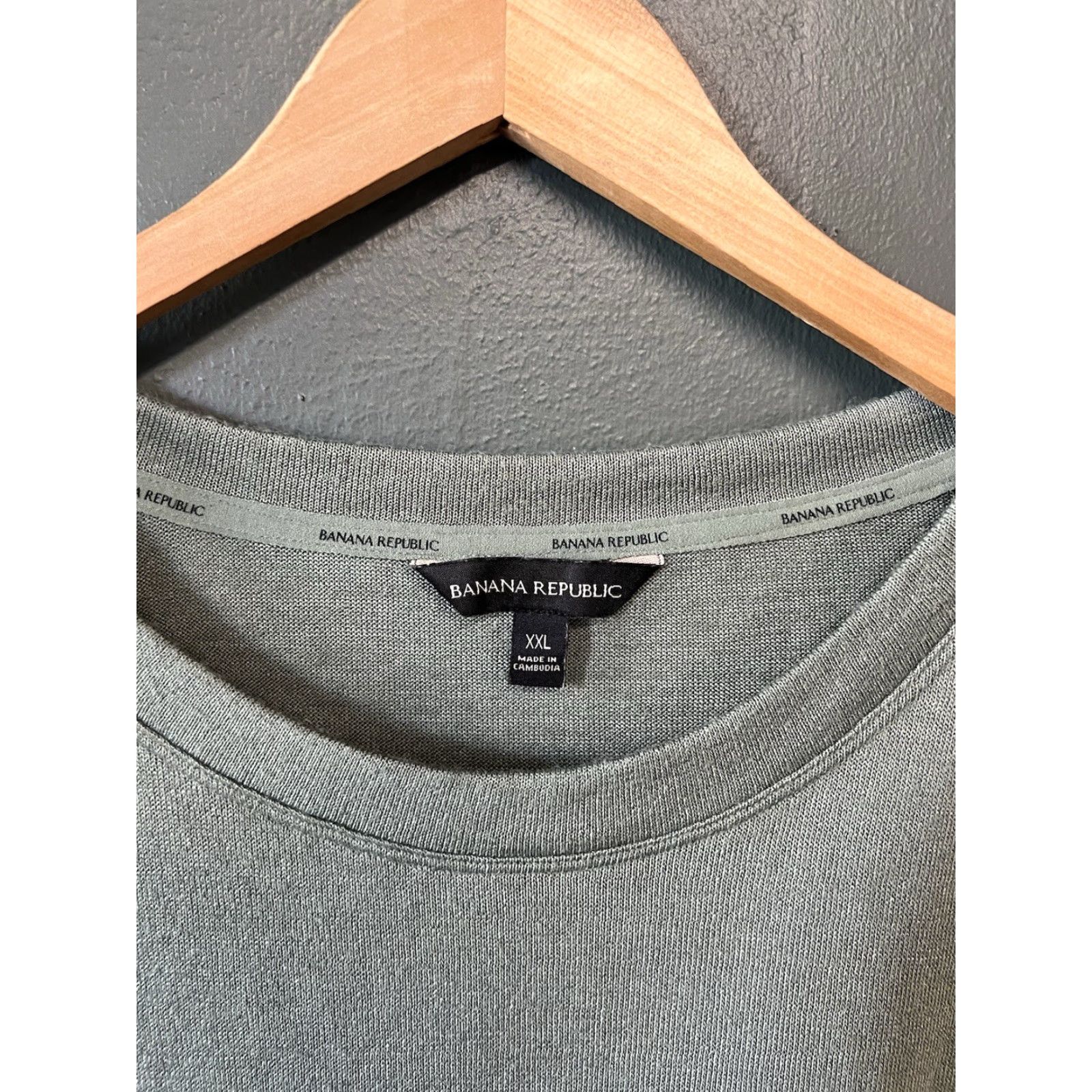 Banana Republic Banana Republic Mens Green Long Sleeve T-Shirt 2XL Size US XXL / EU 58 / 5 - 2 Thumbnail