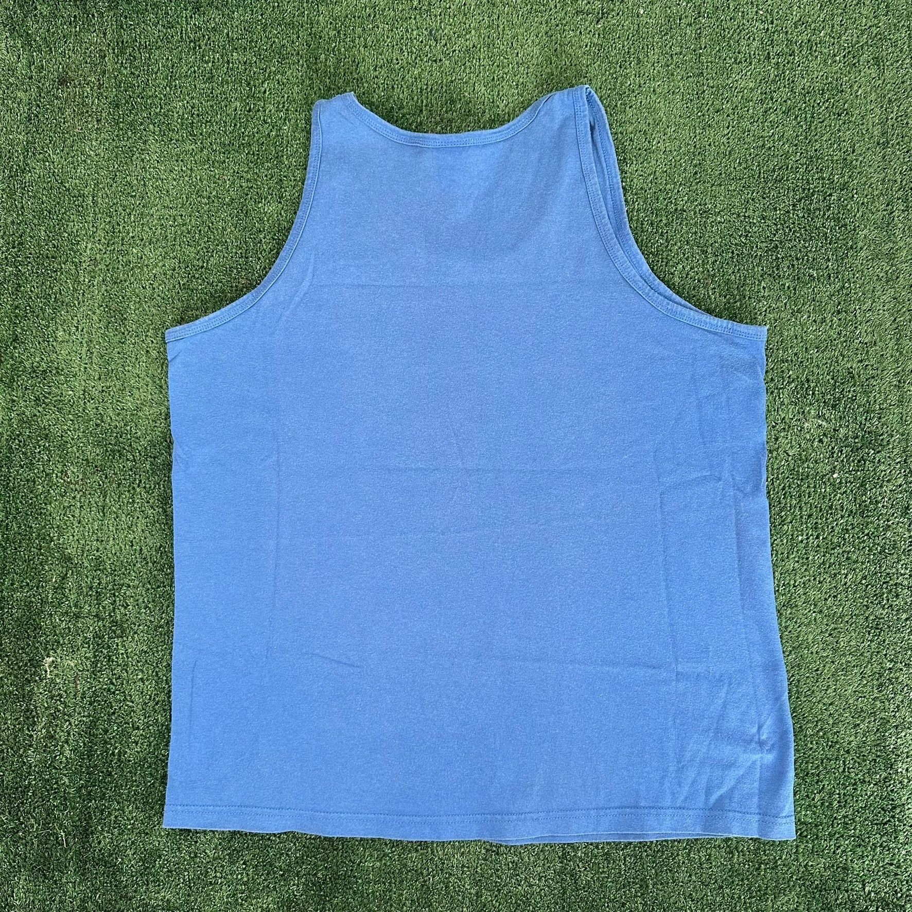 Anvil Vintage 90s Mackinac Island Tank Top Blue Single Stitch Tee Size US L / EU 52-54 / 3 - 4 Thumbnail