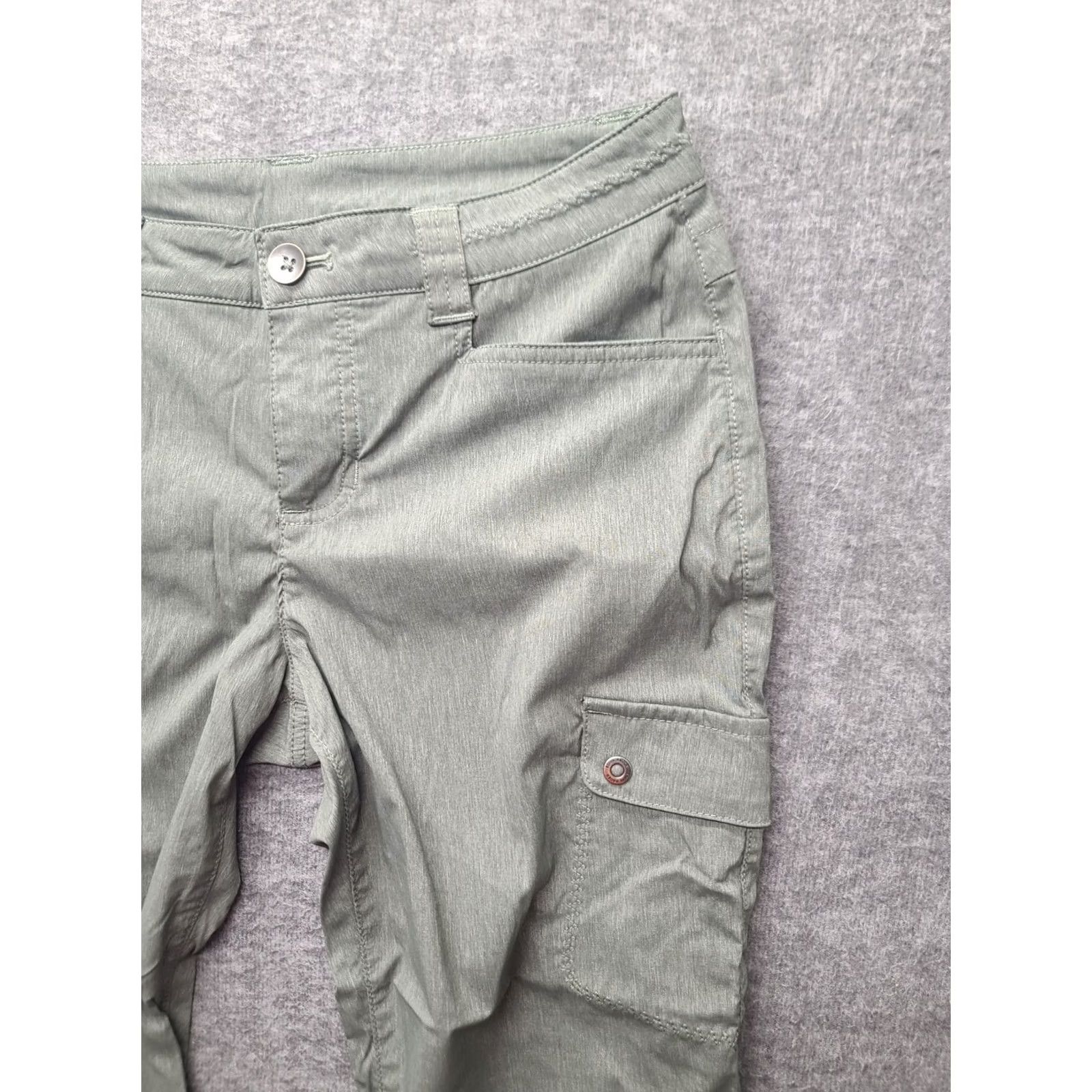 Eddie Bauer Eddie Bauer Capri Pants Womens 2 Travex Guide Pro Active Fit Mid Rise Hiking Pants Capris Green 28in Inseam 21in Regular Mens? Size 26" / US 2 / IT 38 - 6 Thumbnail
