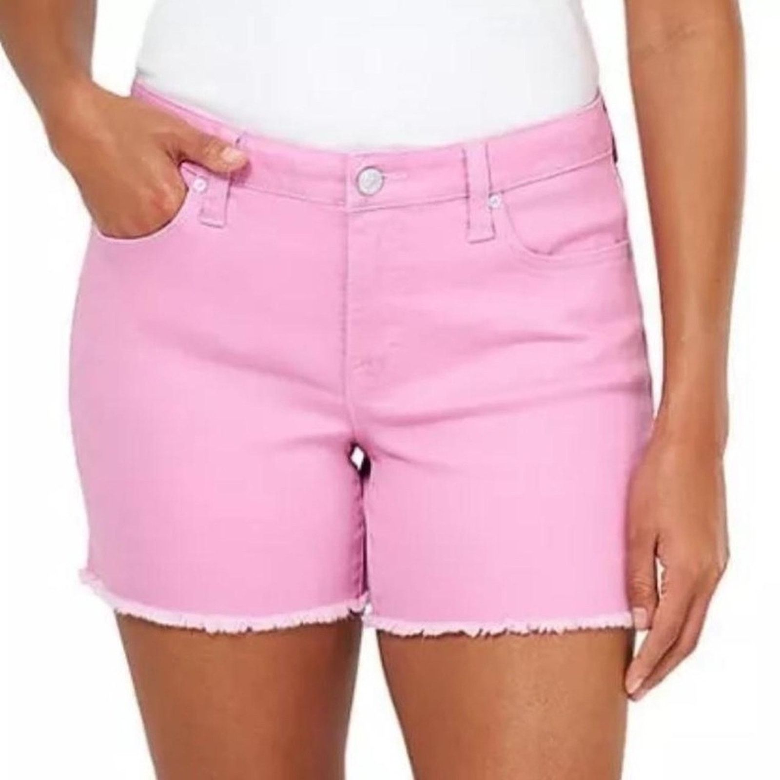 Seven 7 Seven7 Fray Hem Mini Denim Jean Weekend Shorts Womens 16 Size 38" / US 16 / IT 52 - 1 Thumbnail