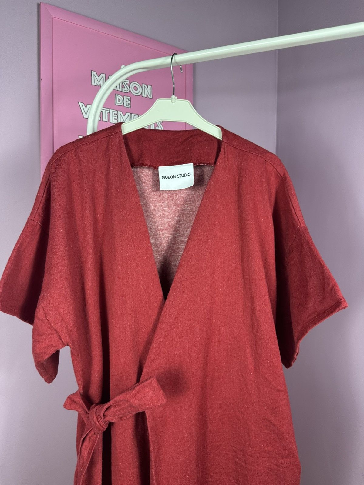Other Moeon Studio Organic Cotton Classic Kimono Jacket Red Size S / US 4 / IT 40 - 5 Thumbnail