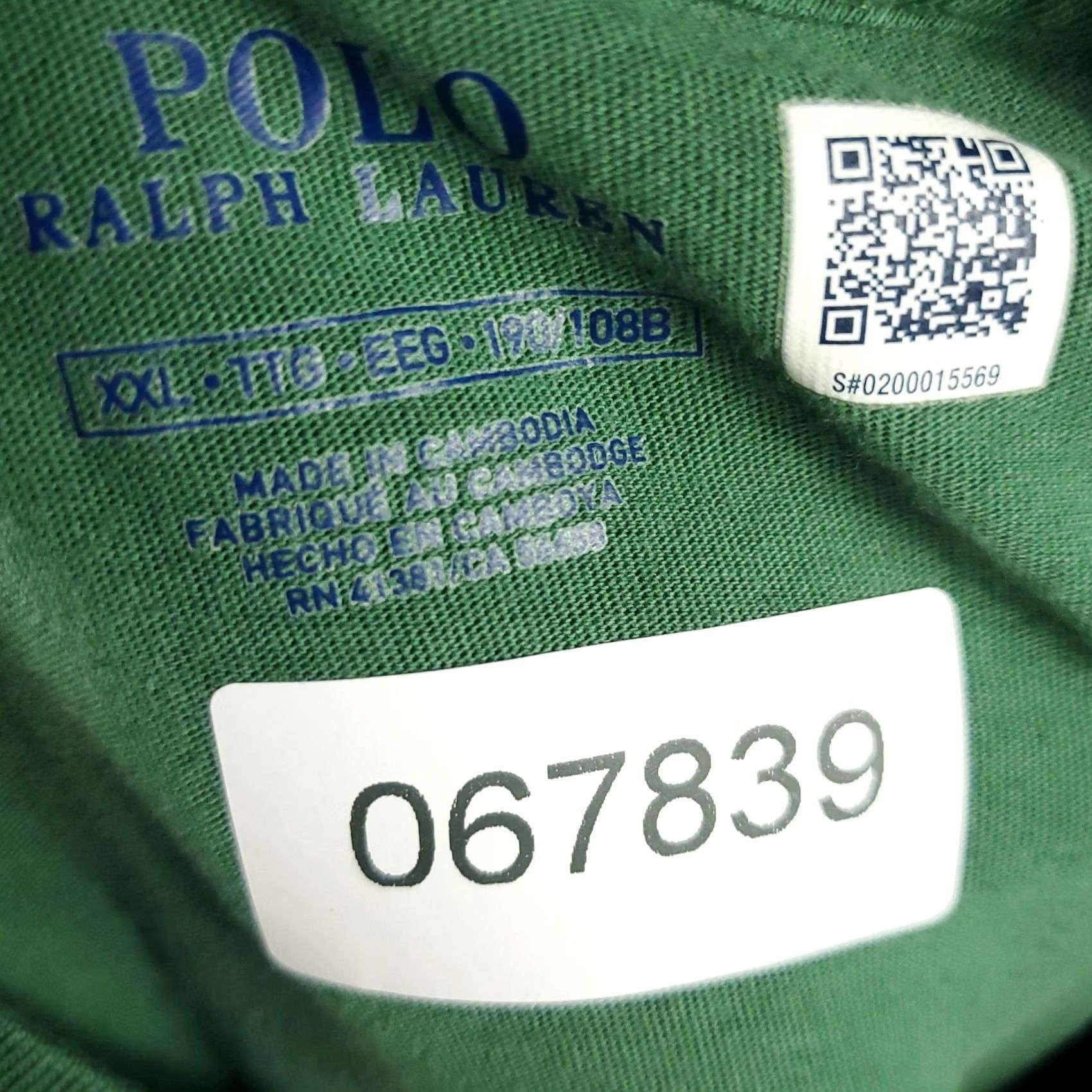 Ralph Lauren Ralph Lauren T Shirt Mens 2XL Green V-Neck Short Sleeve Pony Logo Cotton Size US XXL / EU 58 / 5 - 8 Thumbnail