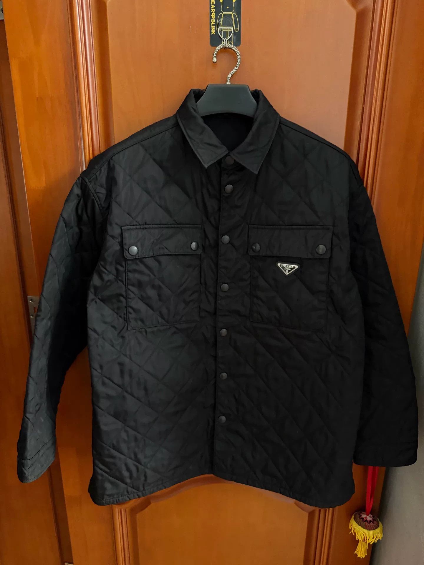 Prada Prada Black Quilted Cotton Jacket for Men Size US S / EU 44-46 / 1 - 1 Thumbnail