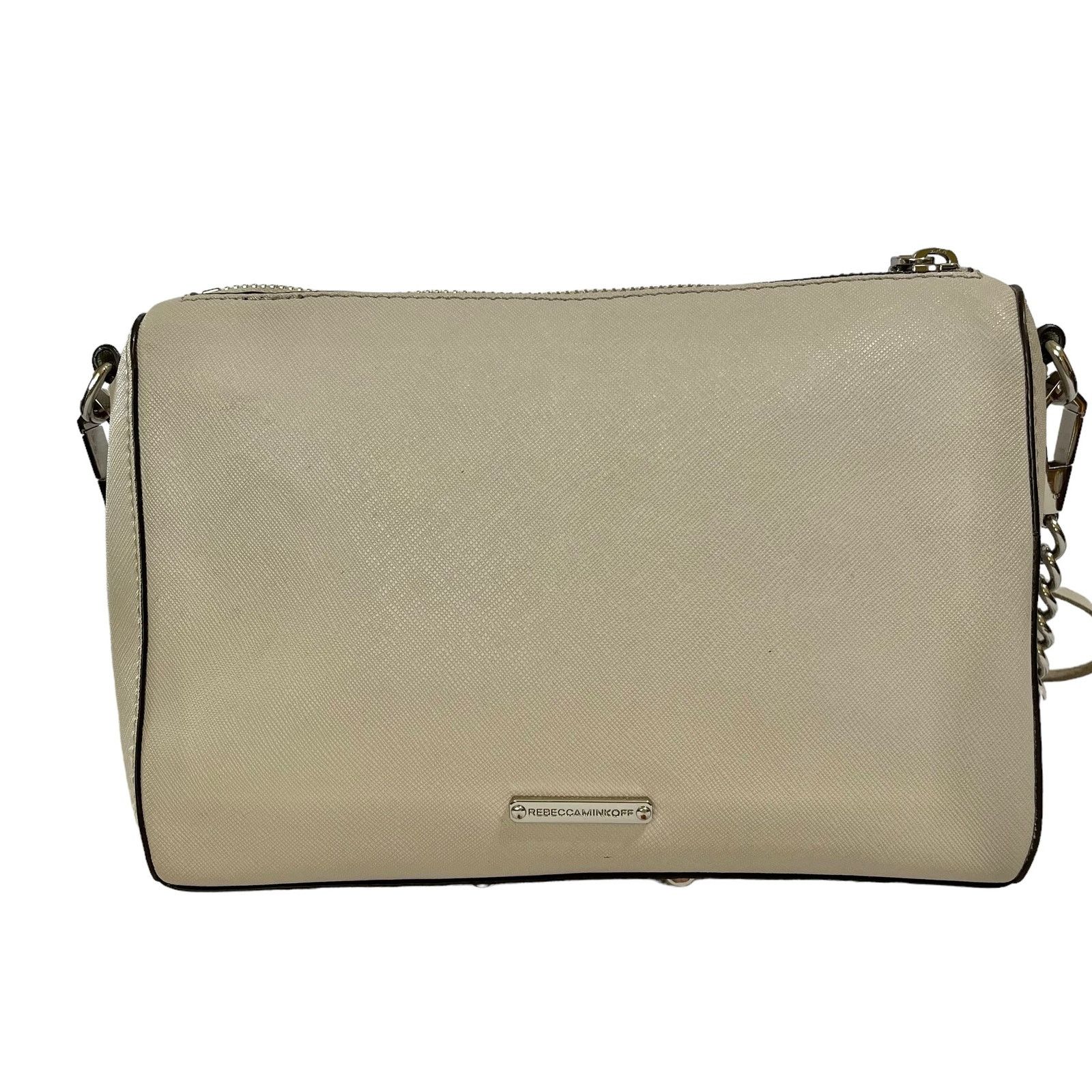 Rebecca Minkoff Rebecca Minkoff Avery Beige Saffiano Leather Crossbody Bag Size ONE SIZE - 3 Thumbnail