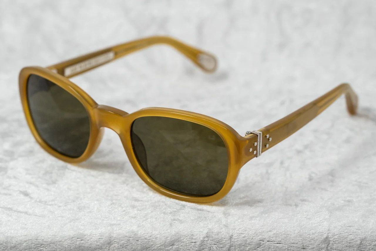 Ann Demeulemeester Ann Demeulemeester Sunglasses Oval Honey and Green Size ONE SIZE - 12 Thumbnail
