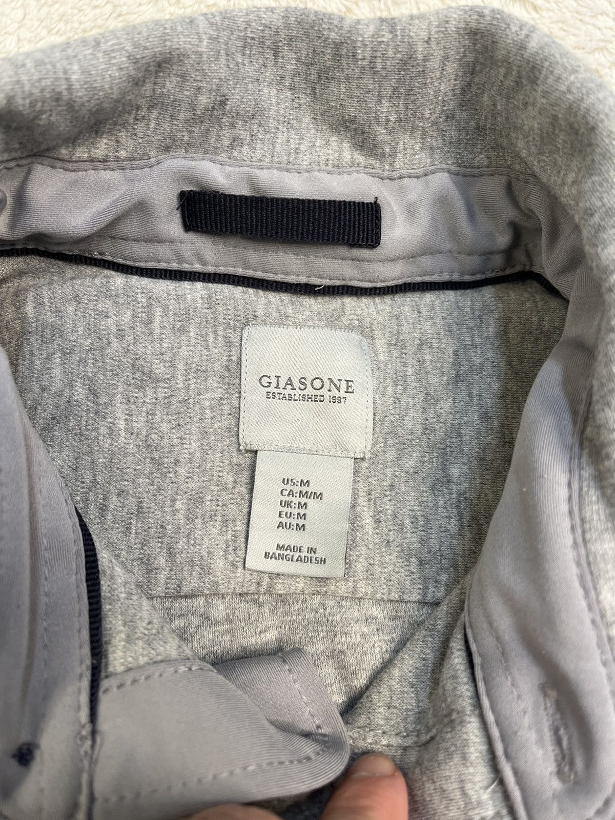 Other Giasone Button Down Long Sleeve Collared Gray Shirt Designer Size US M / EU 48-50 / 2 - 4 Thumbnail