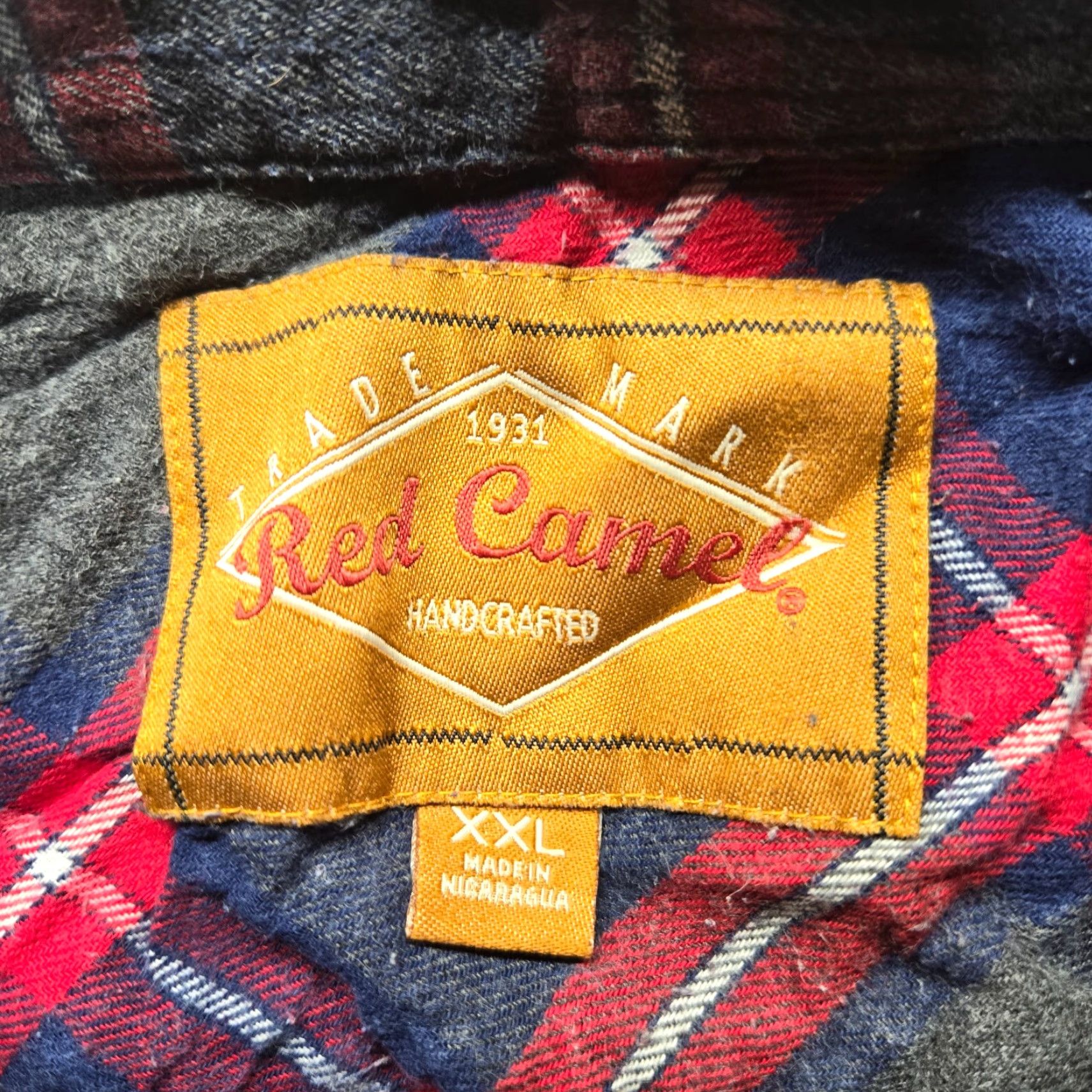 Camel Red Camel Shirt Button-Up Short Sleeve Plaid Cotton Multicolor 2XL Mens Western Casual Size US XXL / EU 58 / 5 - 3 Thumbnail