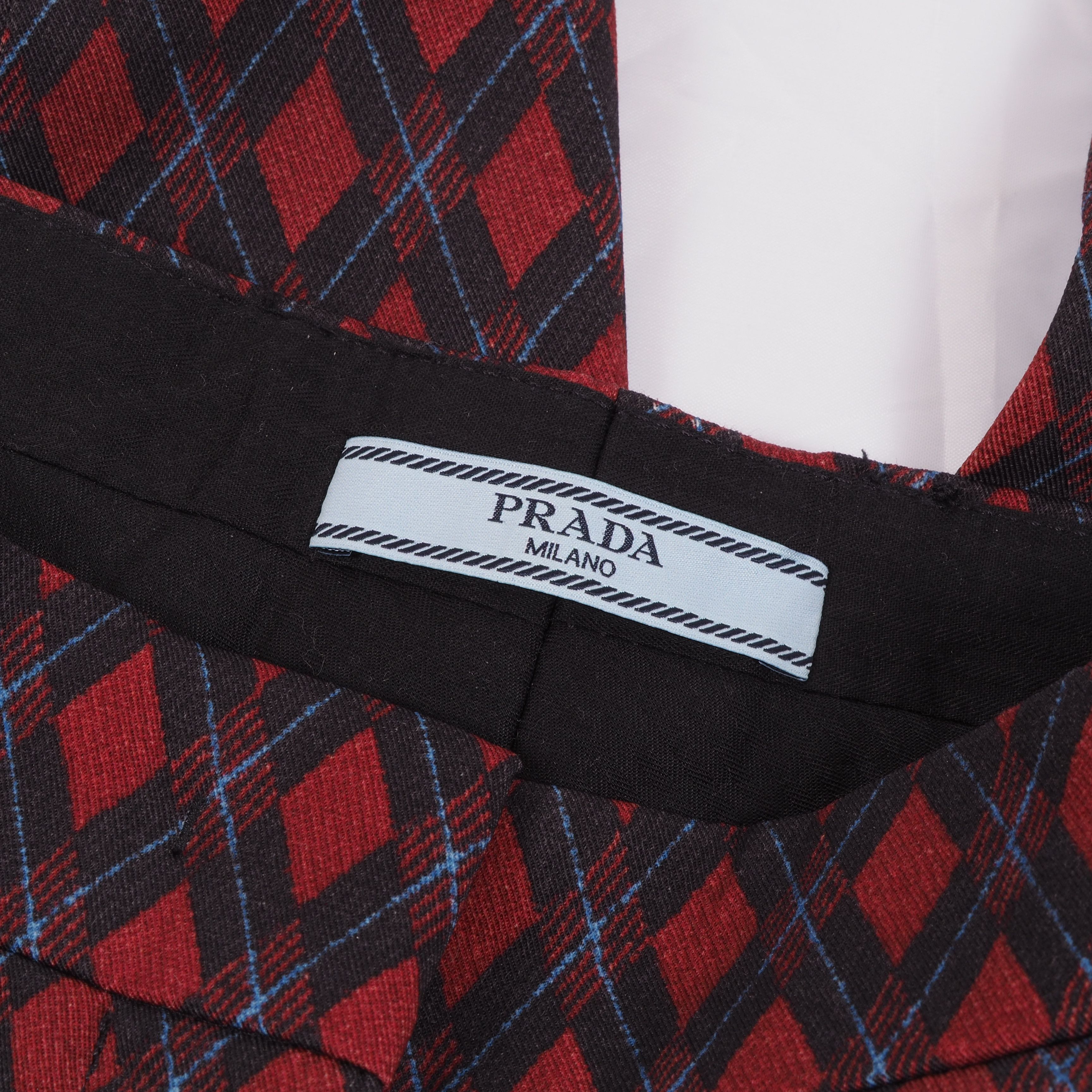 Prada Prada Vintage Red Black Geometric Cropped Pants Size 27" / US 4 / IT 40 - 4 Thumbnail