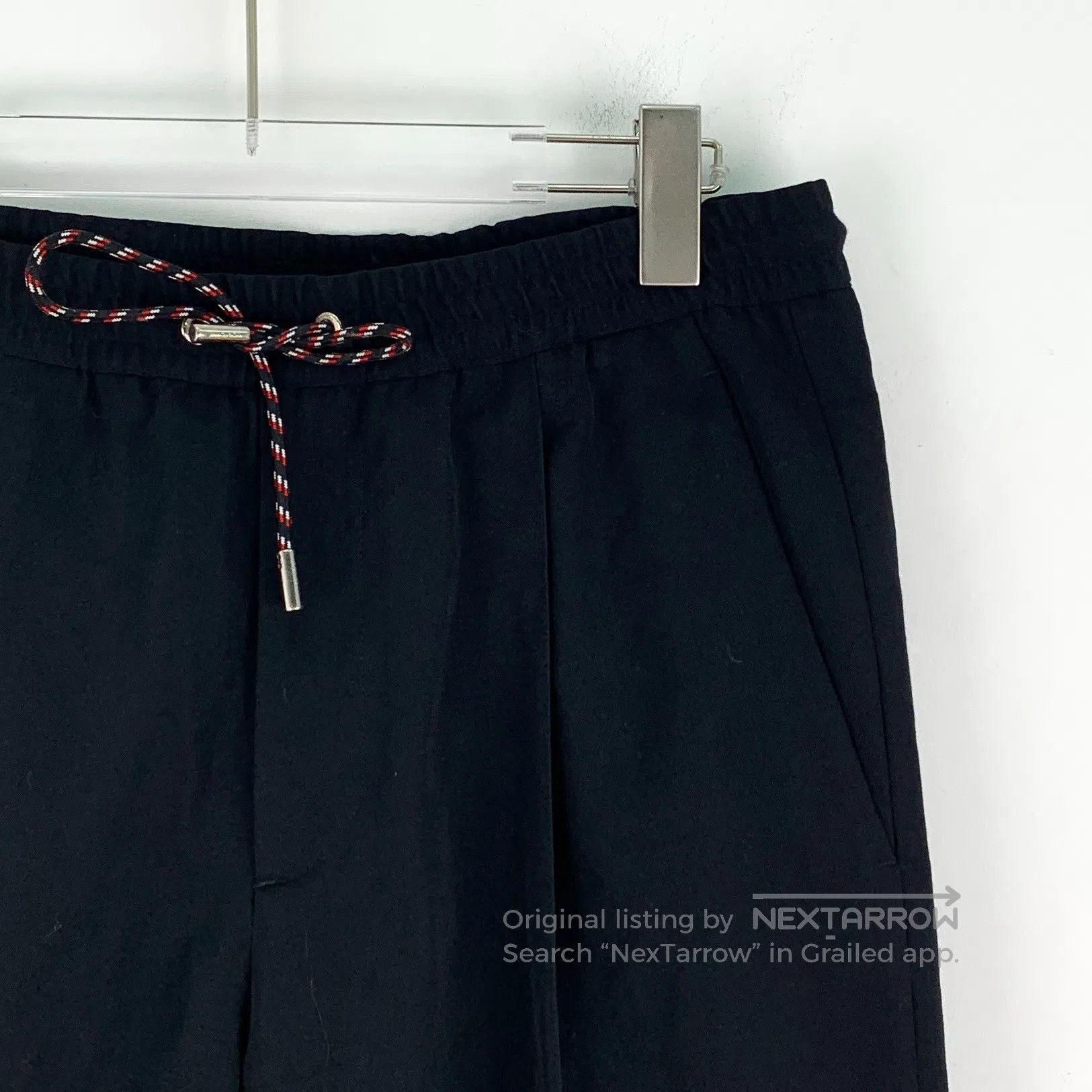 Dior Dior Black Wool Drawstring Elastic Waist Casual Trousers| Size US 30 / EU 46 - 3 Thumbnail